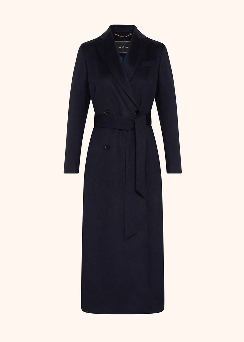 Kiton blue coat for woman, in cashmere 1