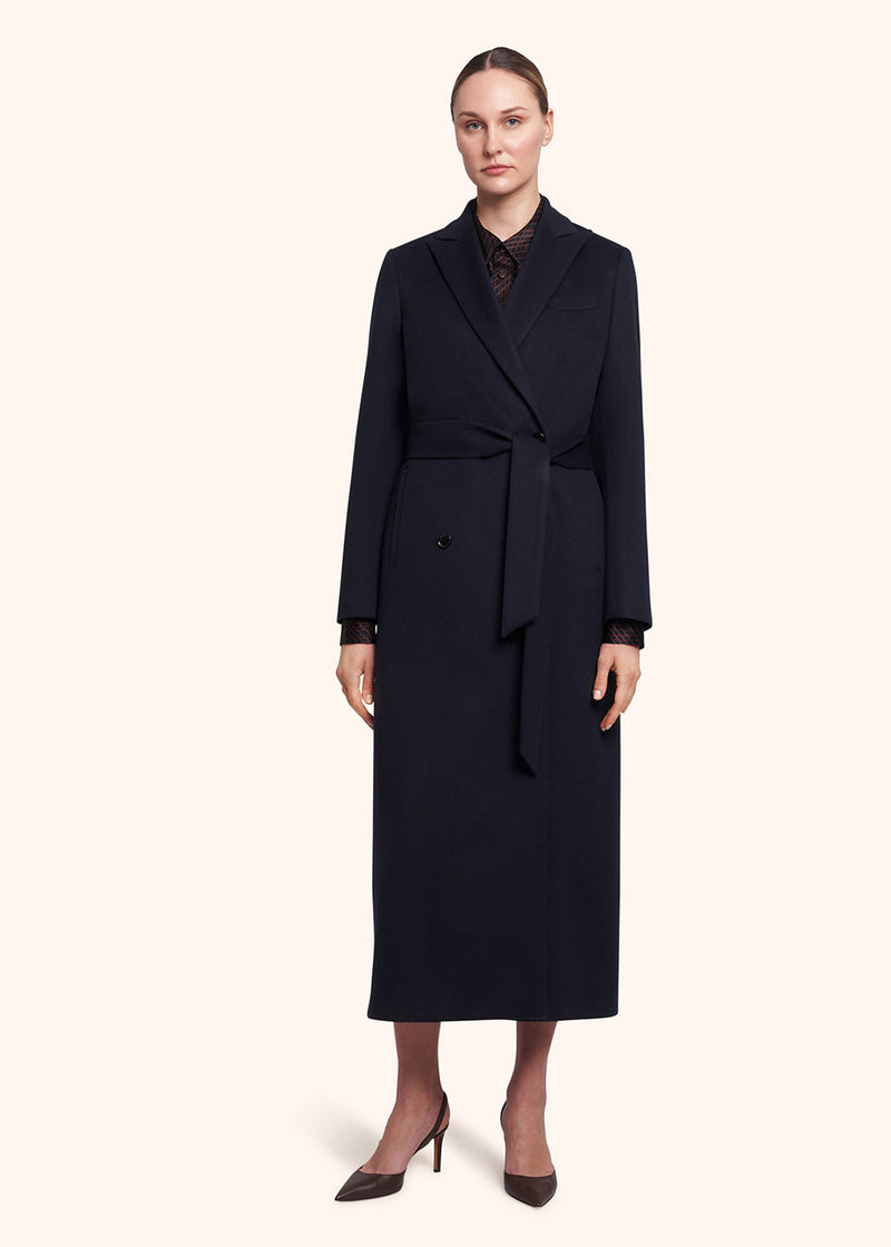 Kiton blue coat for woman, in cashmere 2