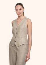 Kiton beige vest for woman, in cashmere 2