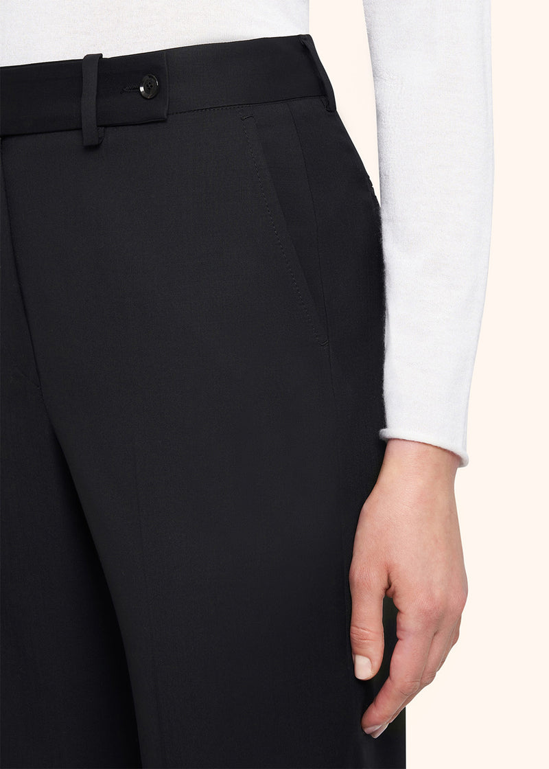 Kiton black trousers for woman, in virgin wool 4