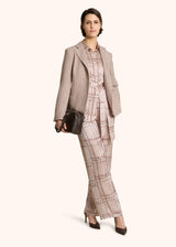 PRINTED SILK DRAWSTRING TROUSERS