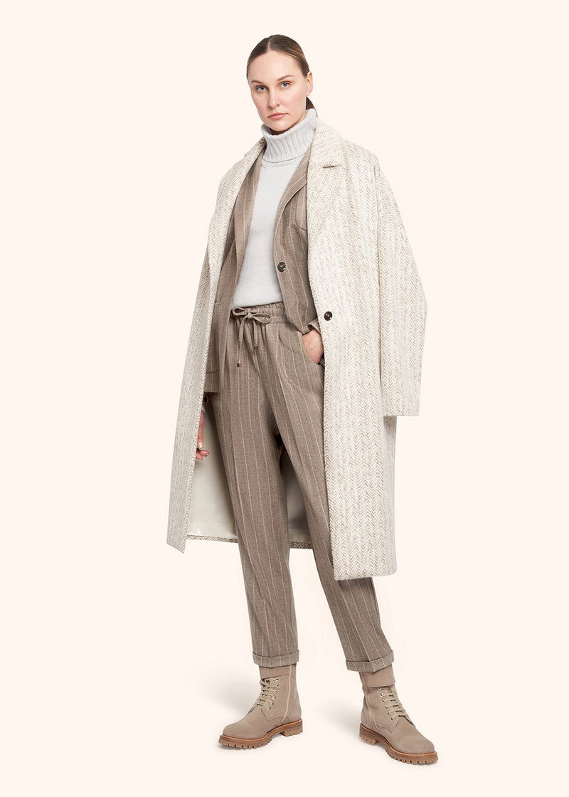 Kiton beige jacket for woman, in wool 5