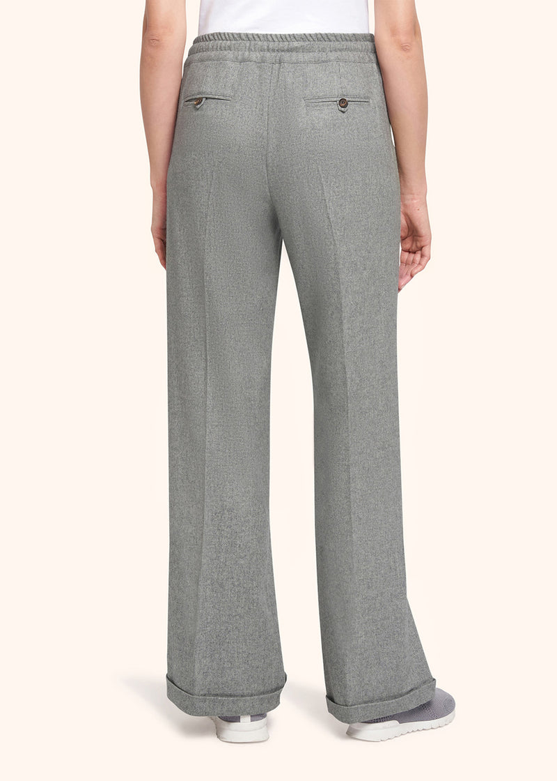 Kiton light grey trousers for woman, in cashmere 3
