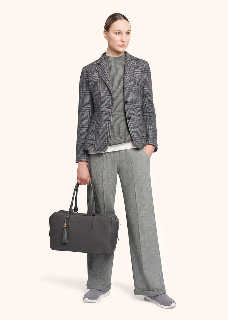 Kiton light grey trousers for woman, in cashmere 5