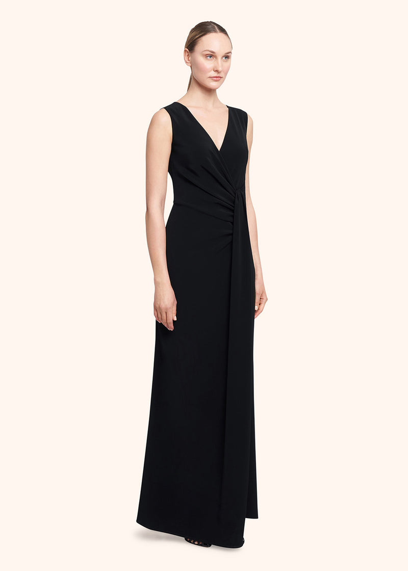 Kiton black dress for woman, in triacetate 2