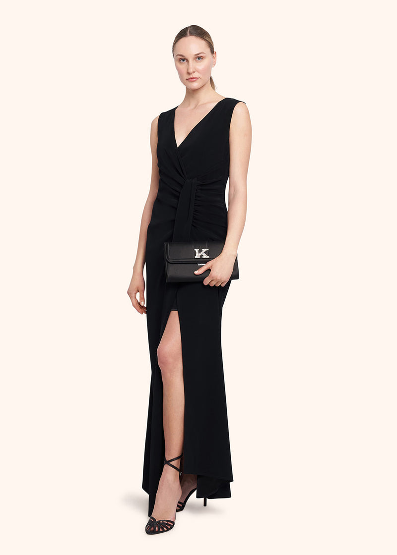 Kiton black dress for woman, in triacetate 5