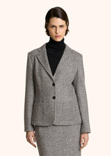 HERRINGBONE CASHMERE BLAZER