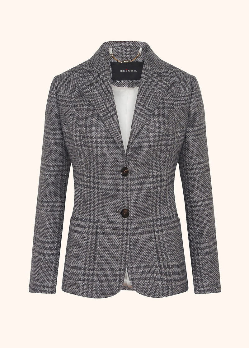 Kiton grey jacket for woman, in silk 1