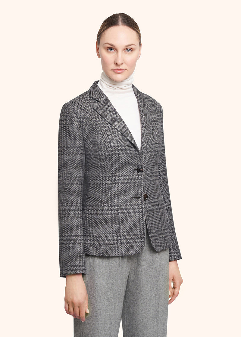 Kiton grey jacket for woman, in silk 2