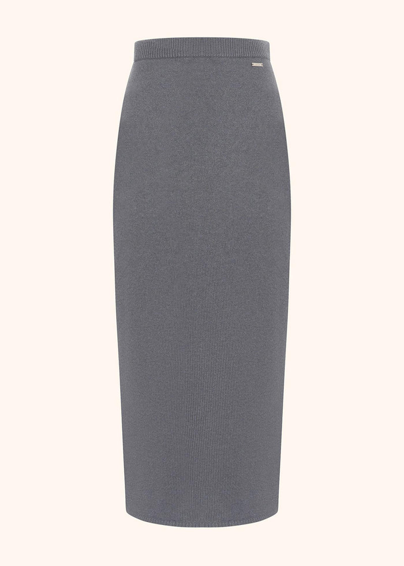 Kiton lava grey skirt knit for woman, in cashmere 1