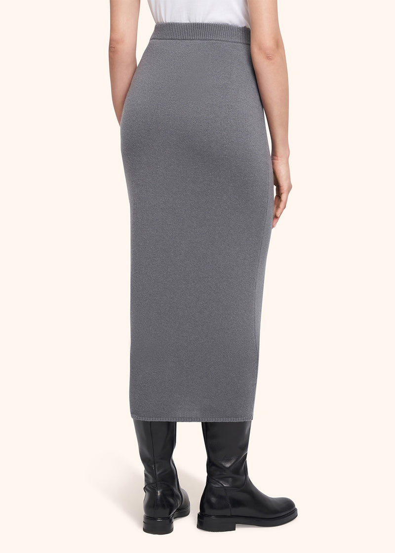 Kiton lava grey skirt knit for woman, in cashmere 3