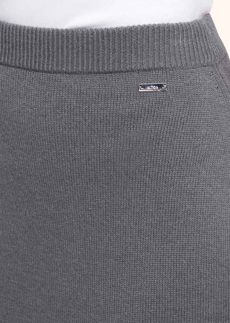 Kiton lava grey skirt knit for woman, in cashmere 4