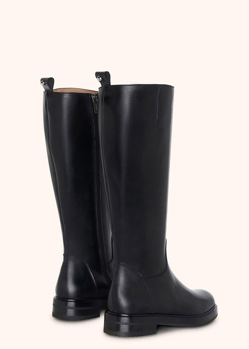Kiton black boot for woman, in calfskin 3