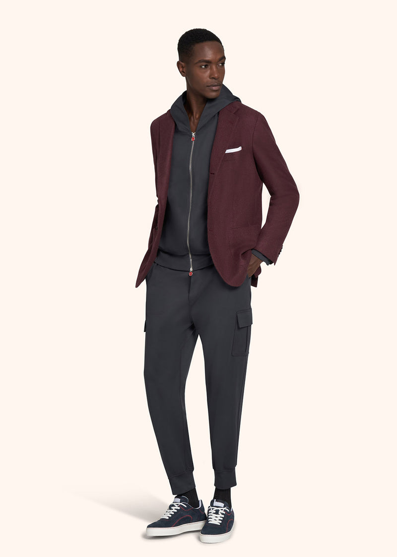 Kiton bordeaux jacket for man, in cashmere 5