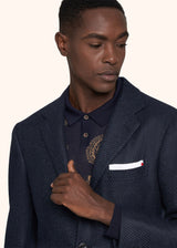 Kiton blue jacket for man, in cashmere 4