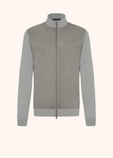 CASHMERE BOMBER JACKET WITH LEATHER INSERTS