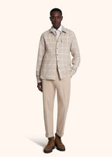 Kiton beige trousers for man, in cashmere 5