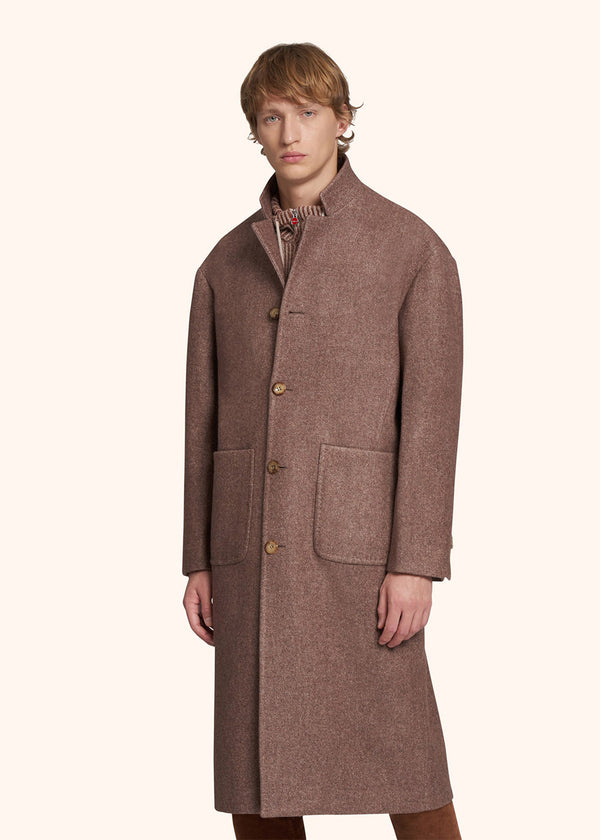 Kiton beige overcoat for man, in cashmere 2