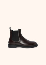 Kiton bordeaux ankle shoes for man, in calfskin 1