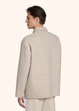 Kiton light beige outdoor jacket for man, in wool 3