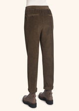 Kiton dark beige trousers for woman, in cotton 3