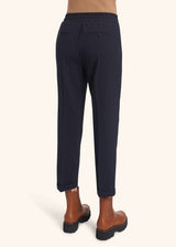 Kiton blue trousers for woman, in virgin wool 3