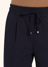 Kiton blue trousers for woman, in virgin wool 4