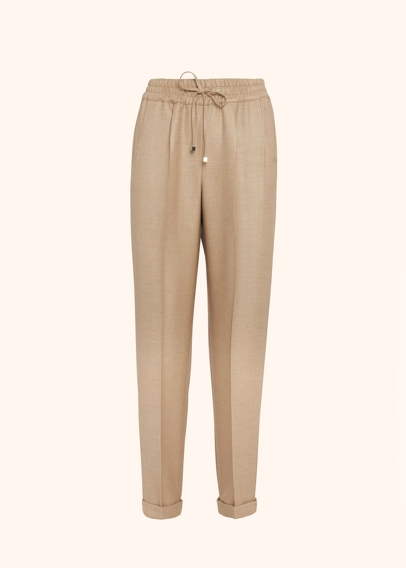 Kiton beige trousers for woman, in silk 1