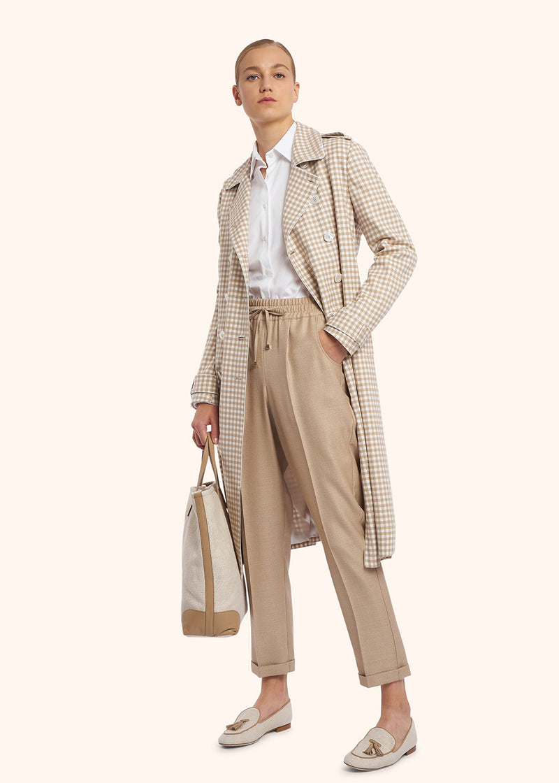 Kiton beige trousers for woman, in silk 6