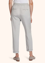 Kiton light grey trousers for woman, in silk 3