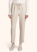 Kiton beige trousers for woman, in alpaca 2