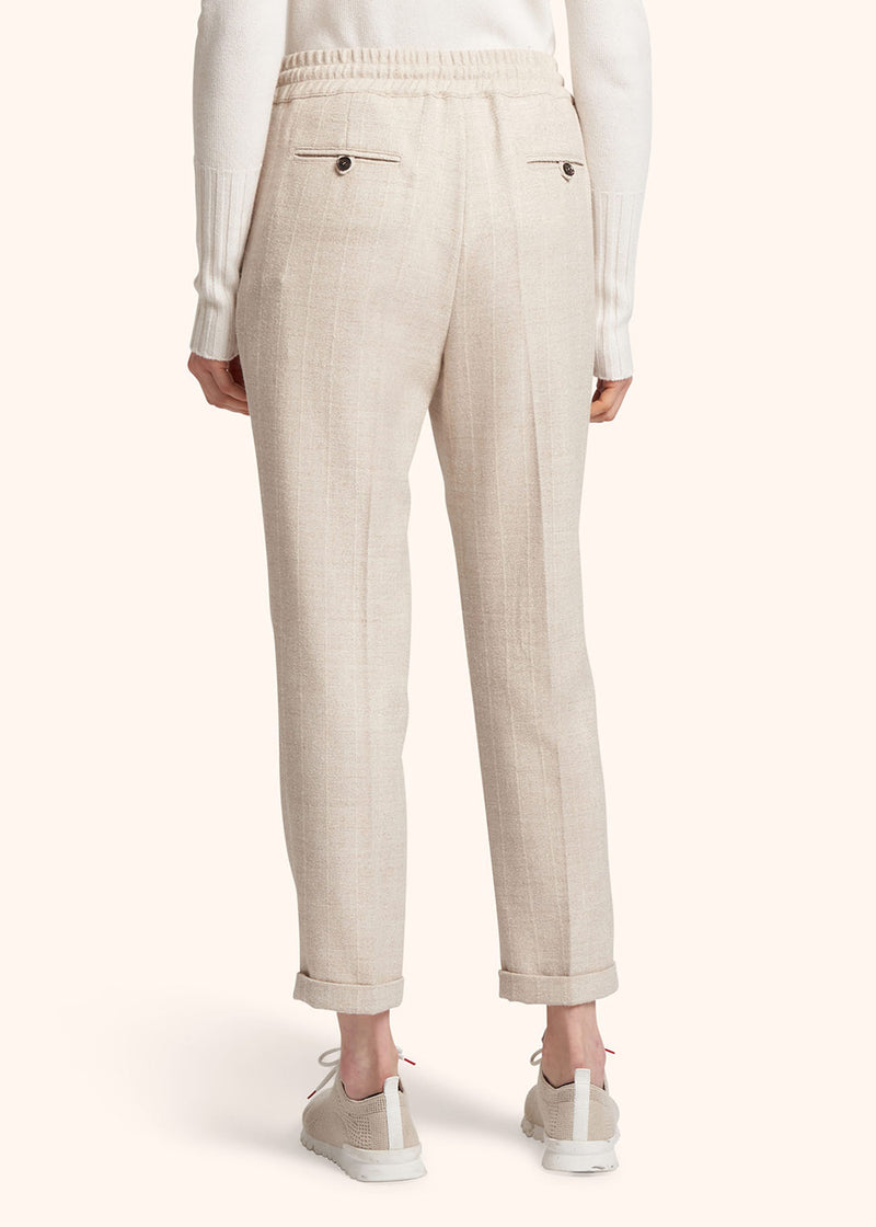 Kiton beige trousers for woman, in alpaca 3