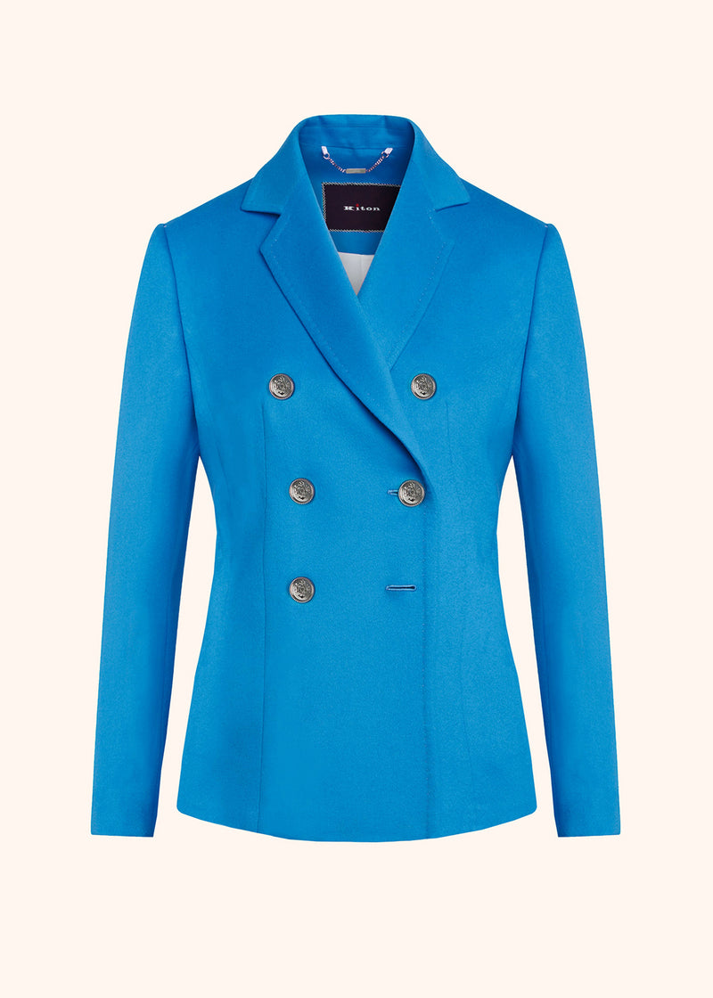 Kiton turquoise jacket for woman, in cashmere 1