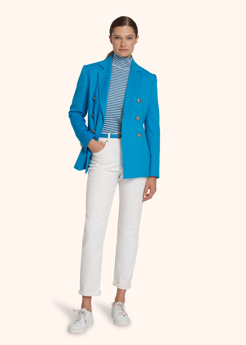 Kiton turquoise jacket for woman, in cashmere 5