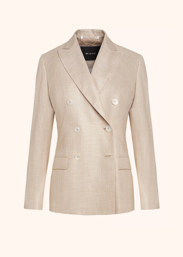 Kiton beige jacket for woman, in viscose 1
