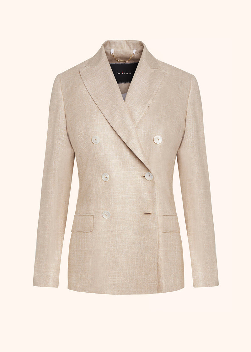 Kiton beige jacket for woman, in viscose 1