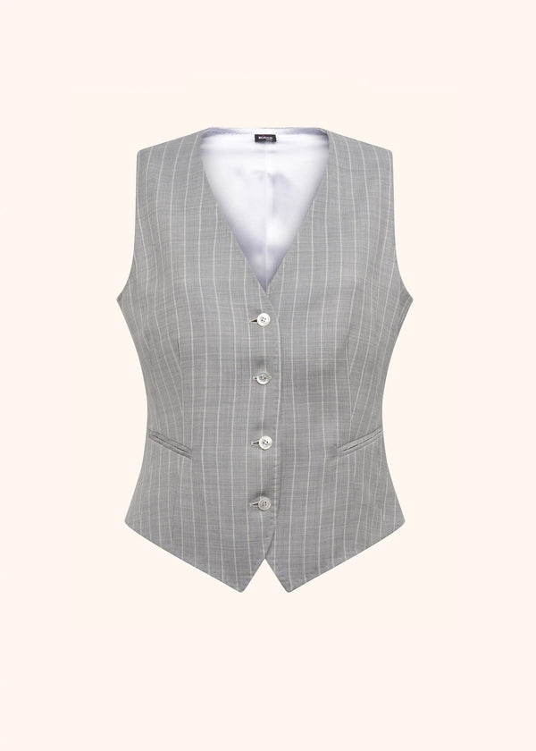 Kiton grey vest for woman, in wool 1