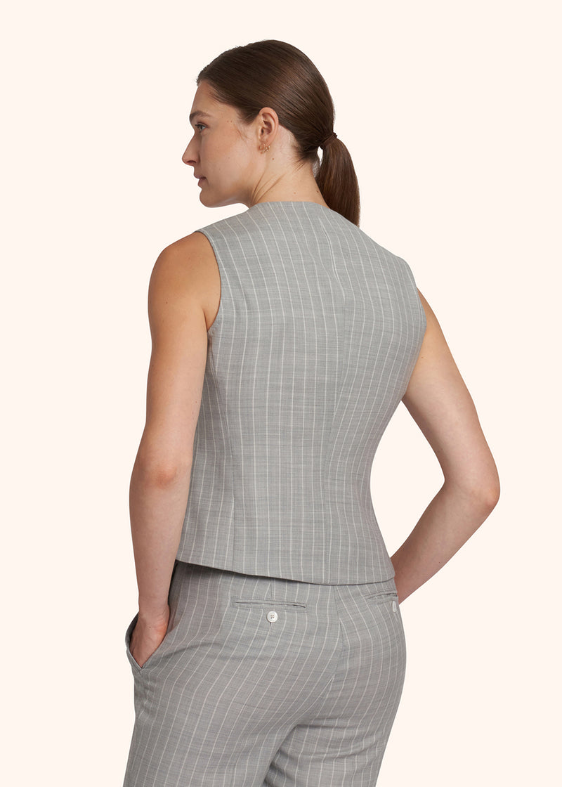Kiton grey vest for woman, in wool 3