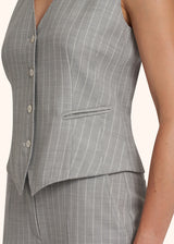 Kiton grey vest for woman, in wool 4