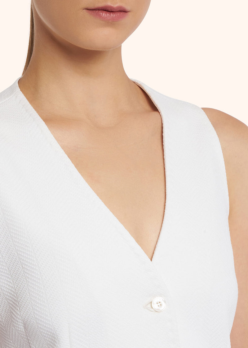 Kiton white shirt for woman, in viscose 4