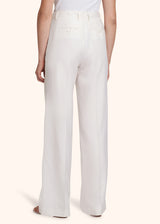 Kiton white trousers for woman, in silk 3