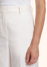 Kiton white trousers for woman, in silk 4
