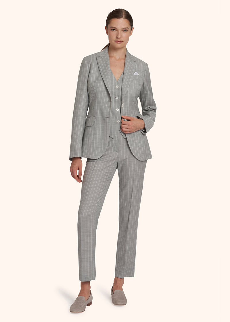 Kiton grey trousers for woman, in wool 5