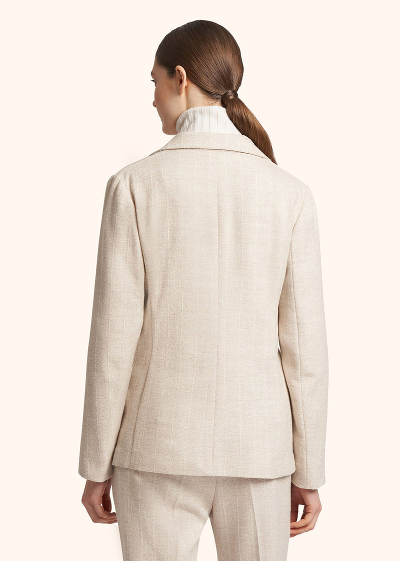 Kiton beige jacket for woman, in alpaca 3