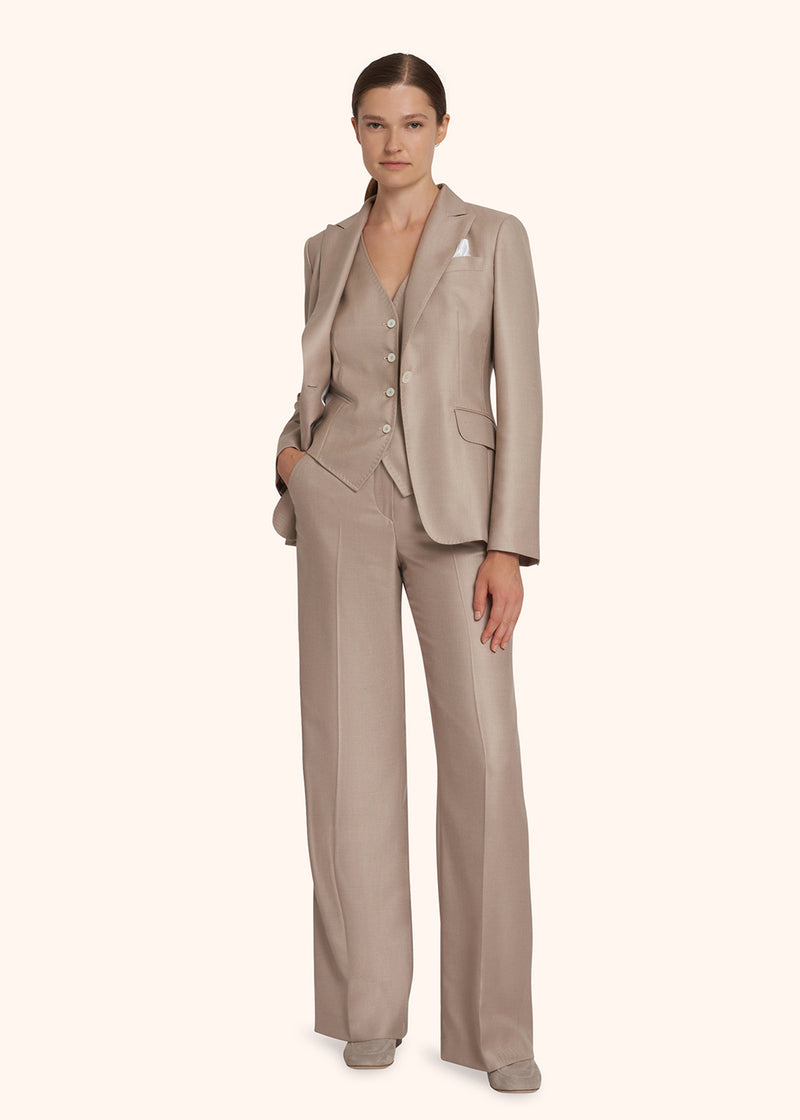 Kiton beige trousers for woman, in cashmere 5