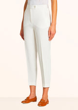 Kiton white trousers for woman, in silk 2
