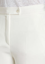 Kiton white trousers for woman, in silk 4