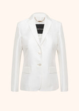 Kiton optical white jacket for woman, in cotton 1