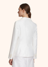 Kiton optical white jacket for woman, in cotton 3