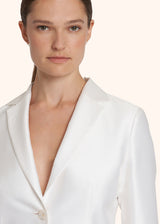 Kiton optical white jacket for woman, in cotton 4